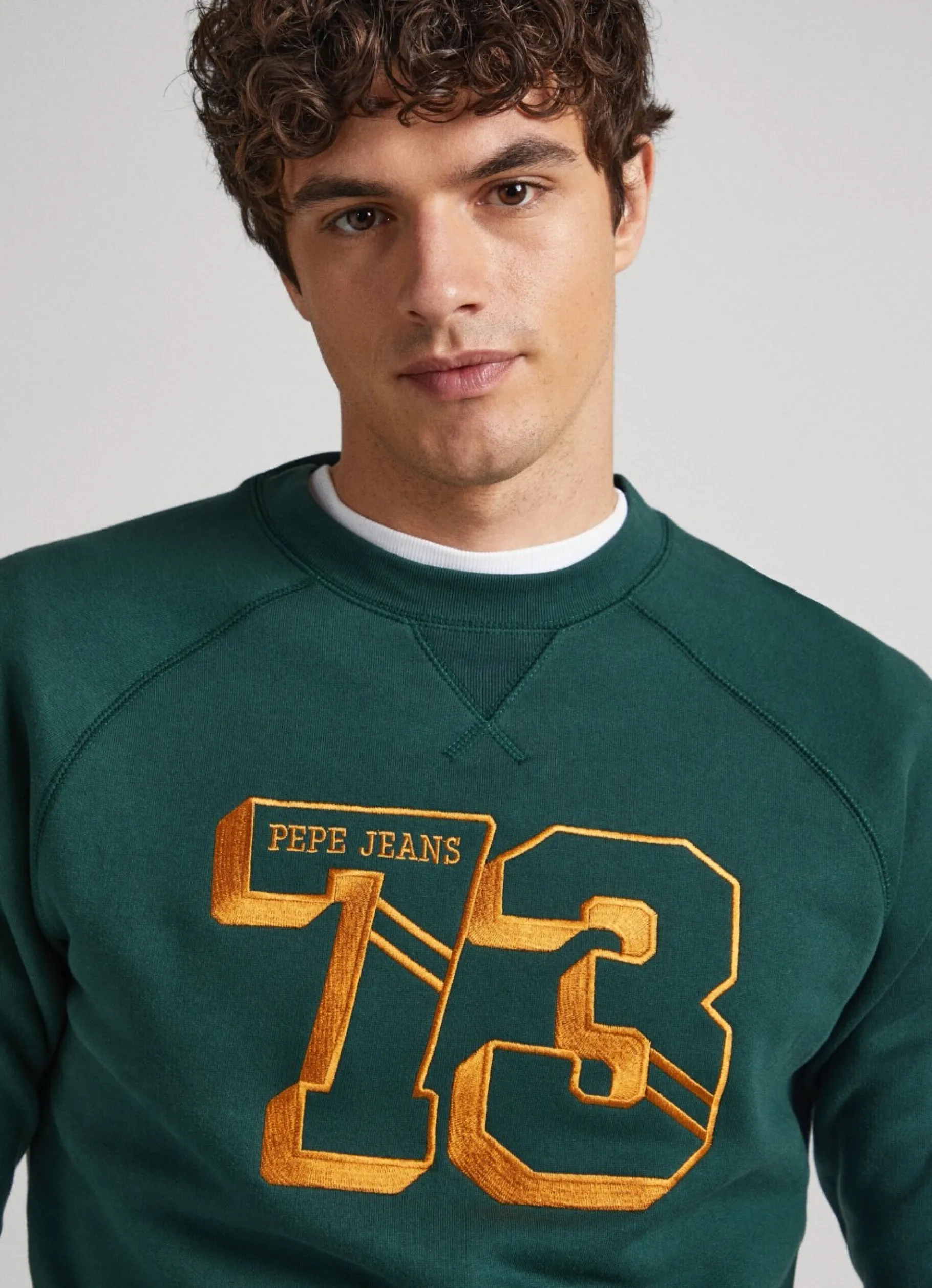 Men Pepe Jeans Embroidered 73 Logo Sweatshirt
