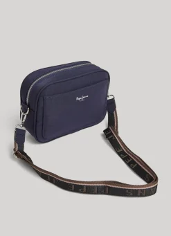 Women Pepe Jeans Embroidered Logo Camera Crossbody Bag