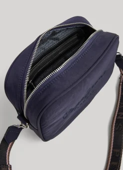Women Pepe Jeans Embroidered Logo Camera Crossbody Bag