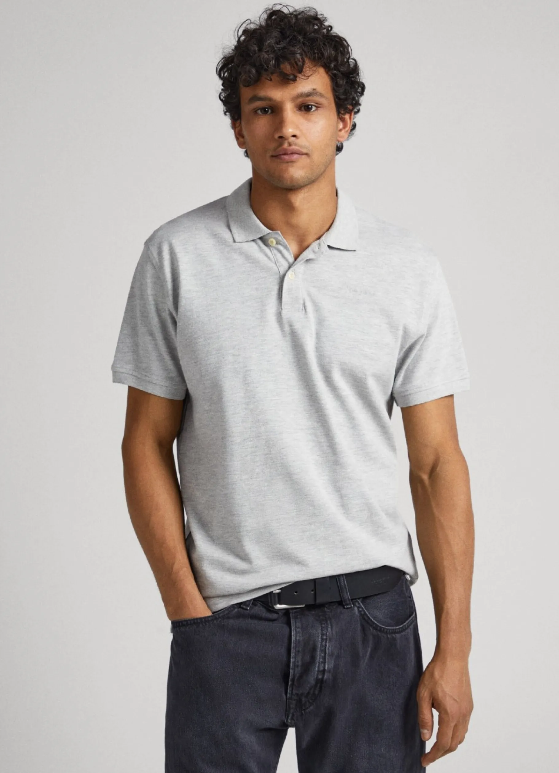 Men Pepe Jeans Embroidered Logo Cotton Pique Polo
