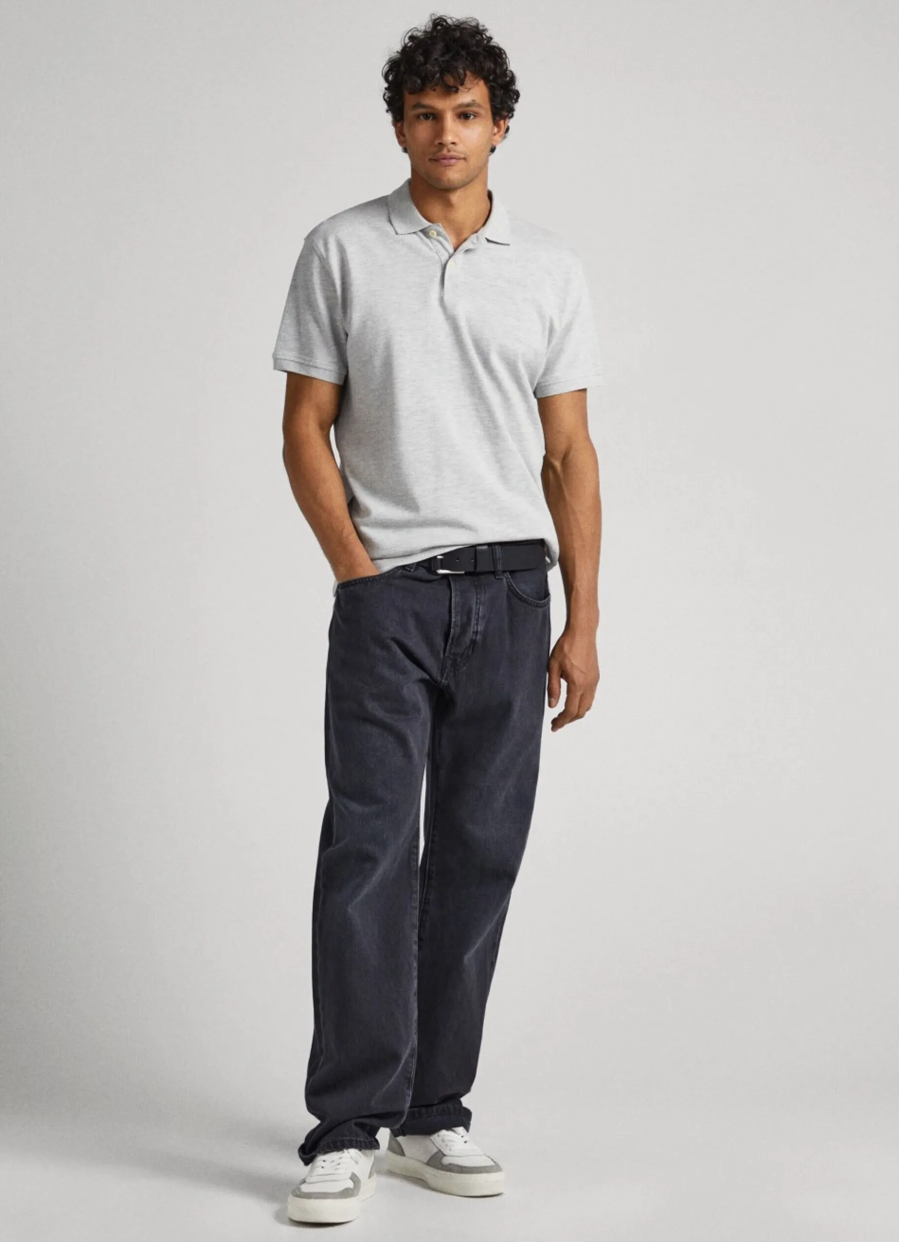 Men Pepe Jeans Embroidered Logo Cotton Pique Polo