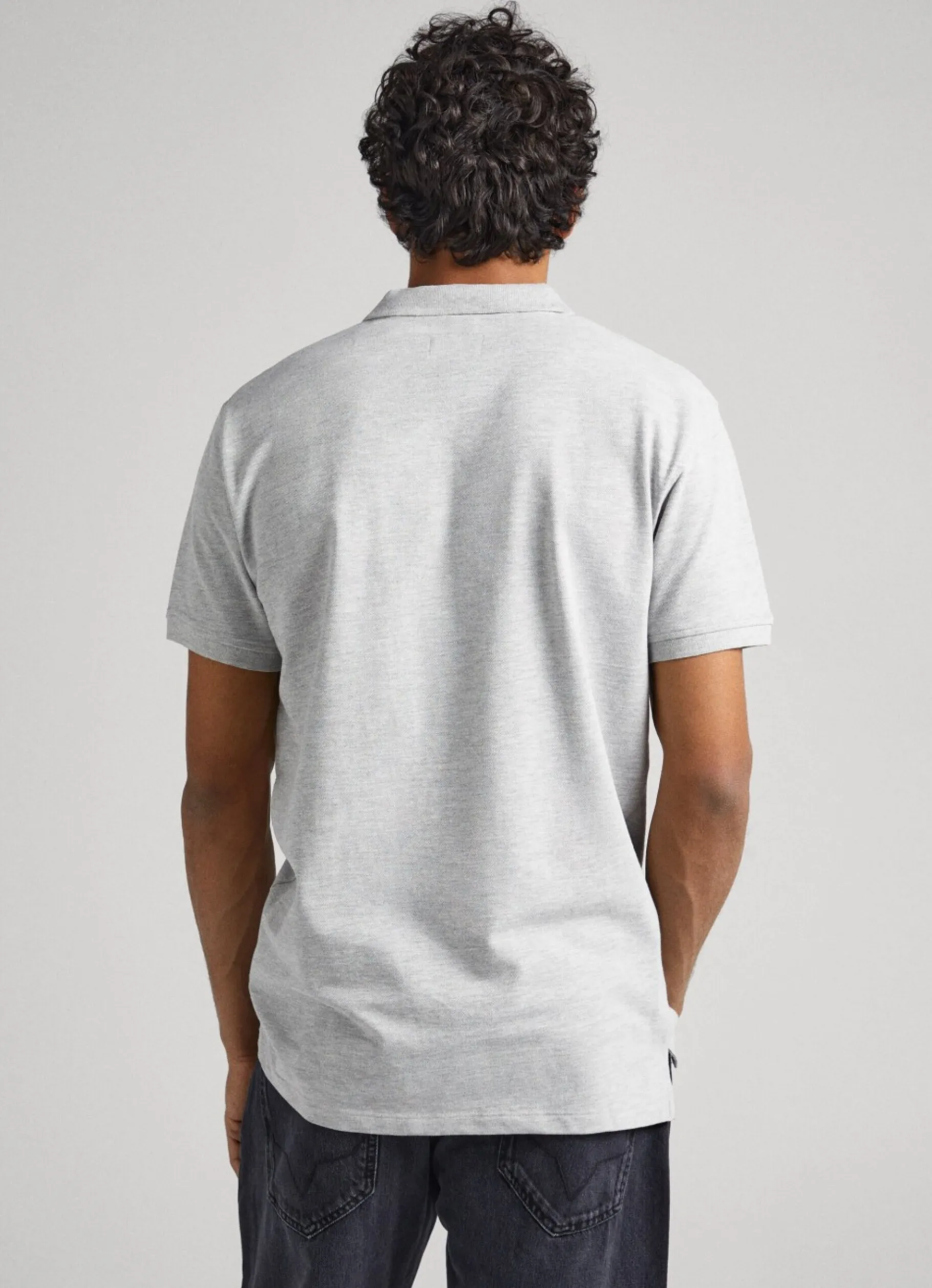 Men Pepe Jeans Embroidered Logo Cotton Pique Polo