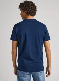 Men Pepe Jeans Embroidered Logo Cotton Pique Polo