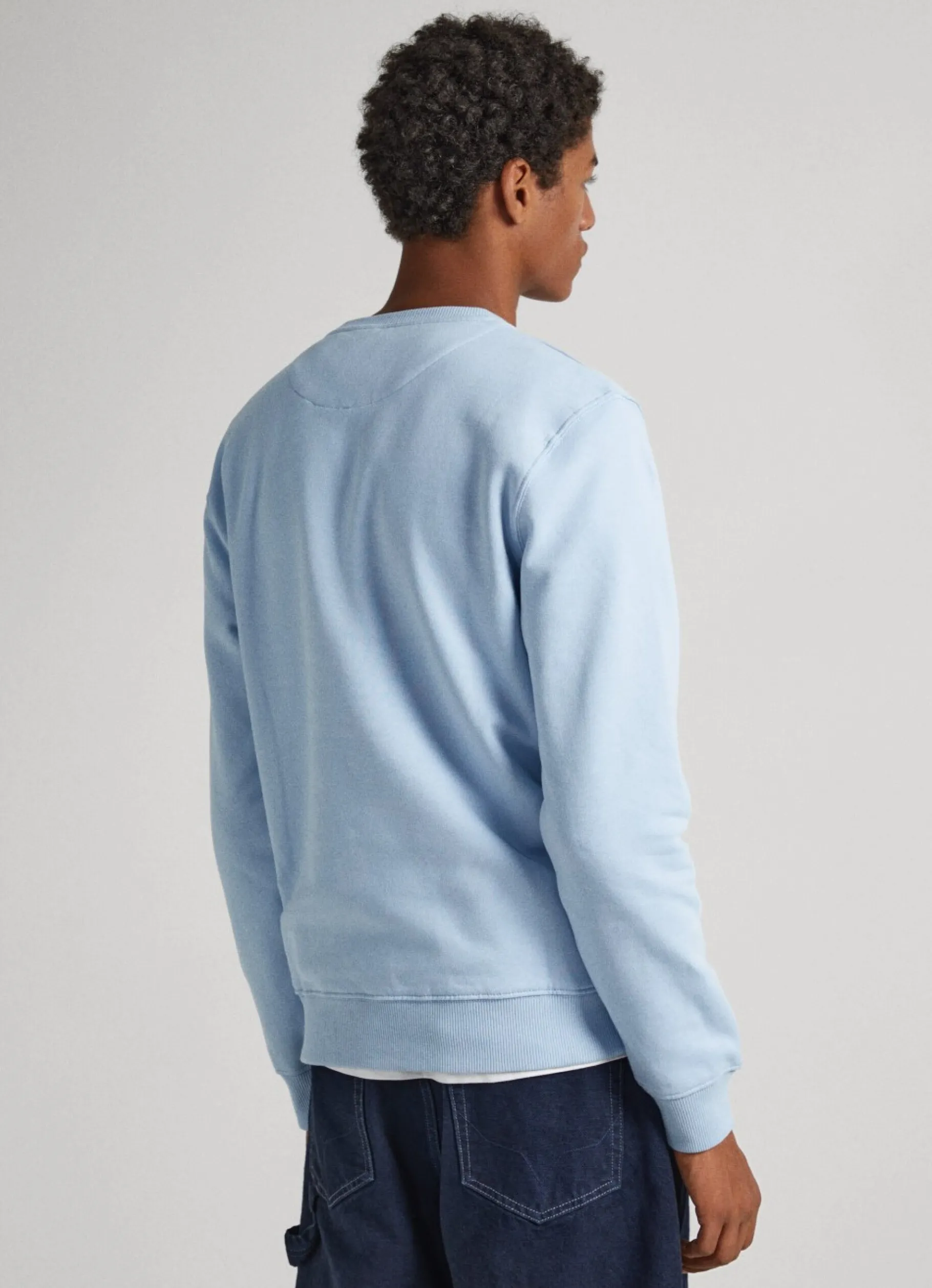 Men Pepe Jeans Embroidered Logo Cotton Sweatshirt