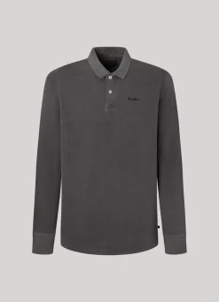 Men Pepe Jeans Embroidered Logo Pique Polo Shirt