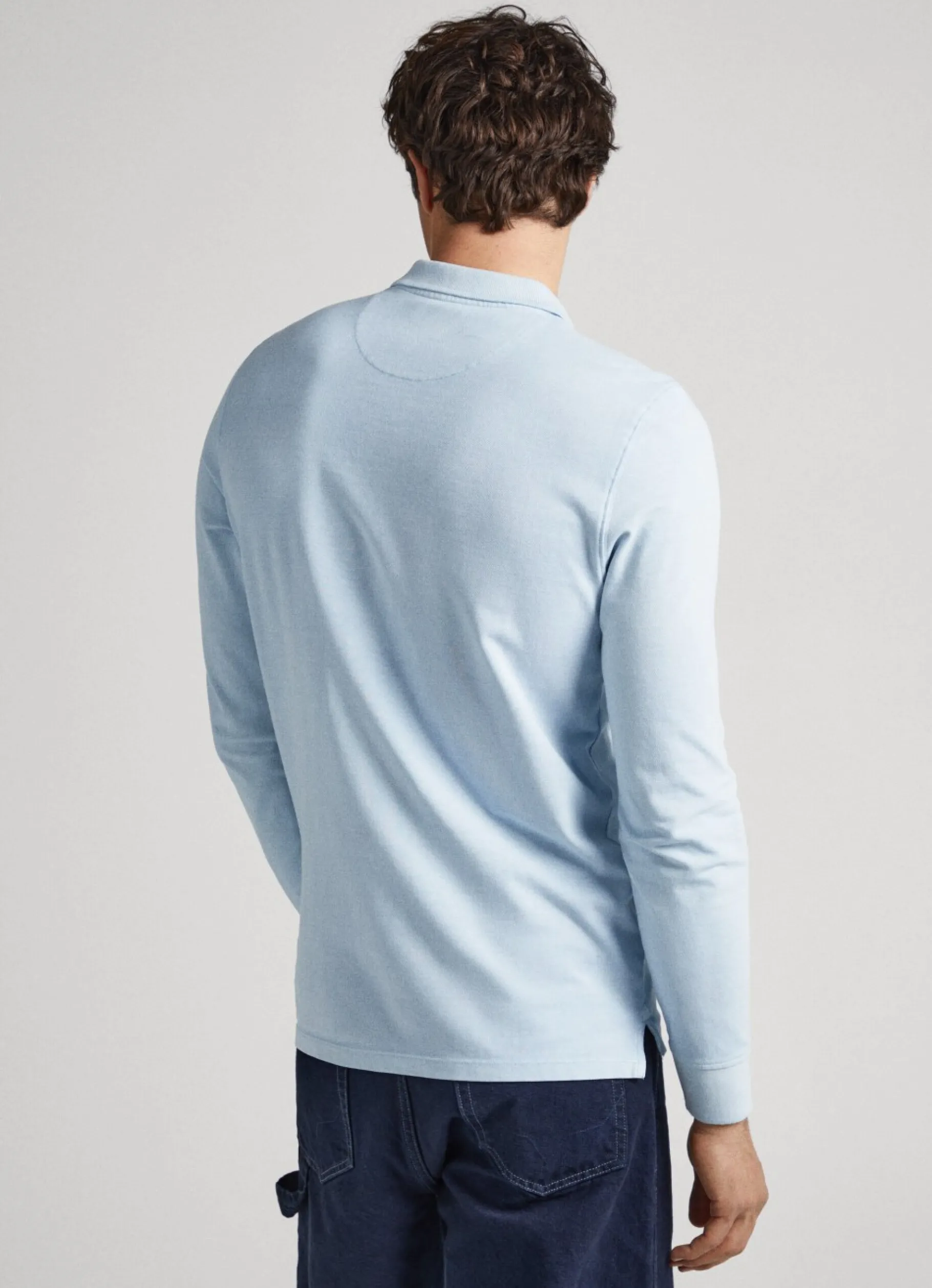 Men Pepe Jeans Embroidered Logo Pique Polo Shirt