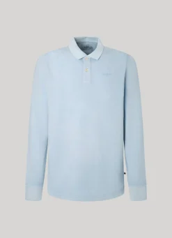 Men Pepe Jeans Embroidered Logo Pique Polo Shirt