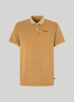 Men Pepe Jeans Embroidered Logo Pique Polo Shirt