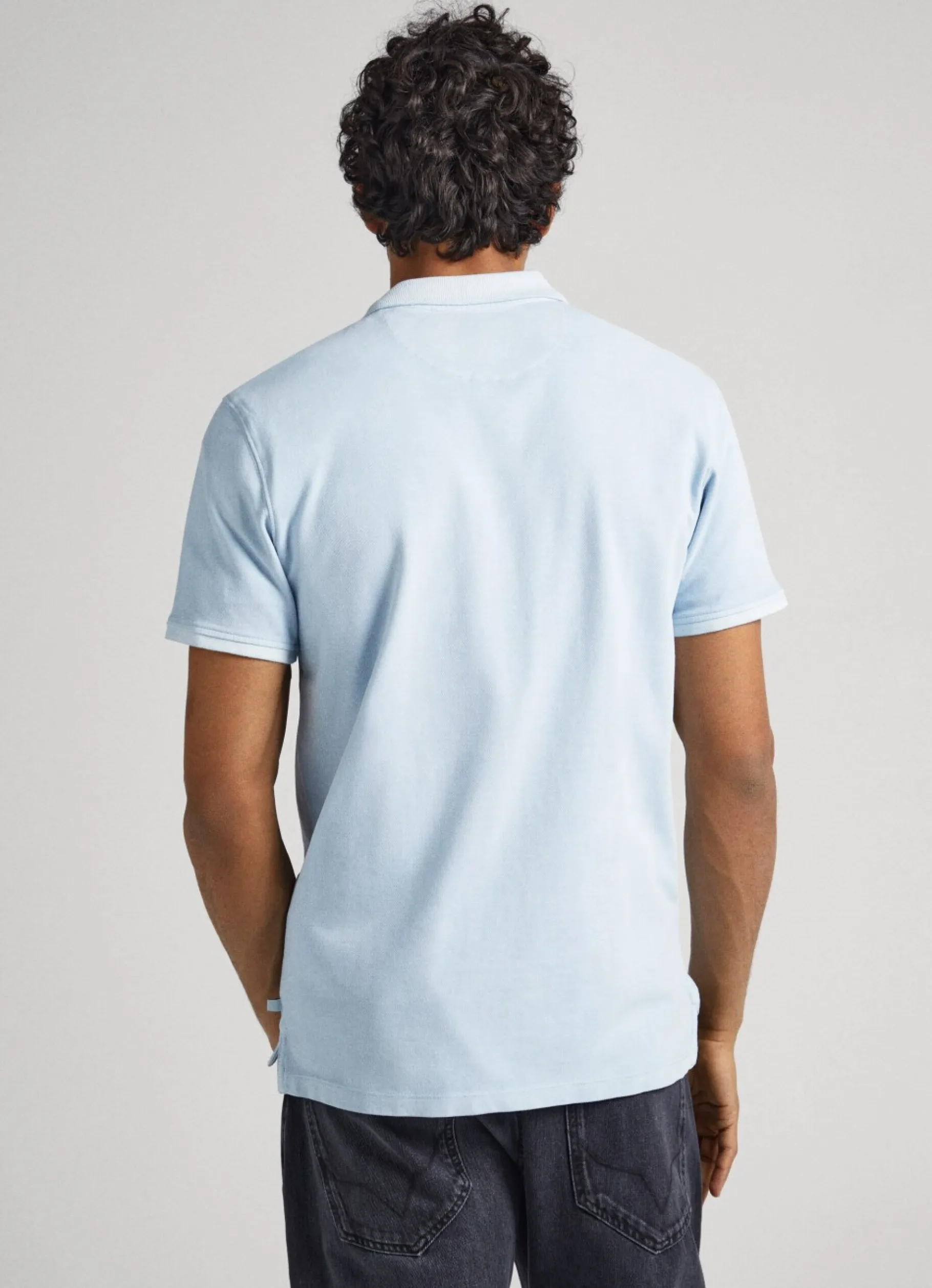 Men Pepe Jeans Embroidered Logo Pique Polo Shirt