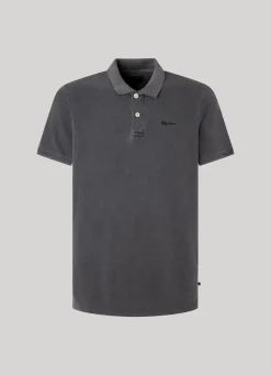 Men Pepe Jeans Embroidered Logo Pique Polo Shirt