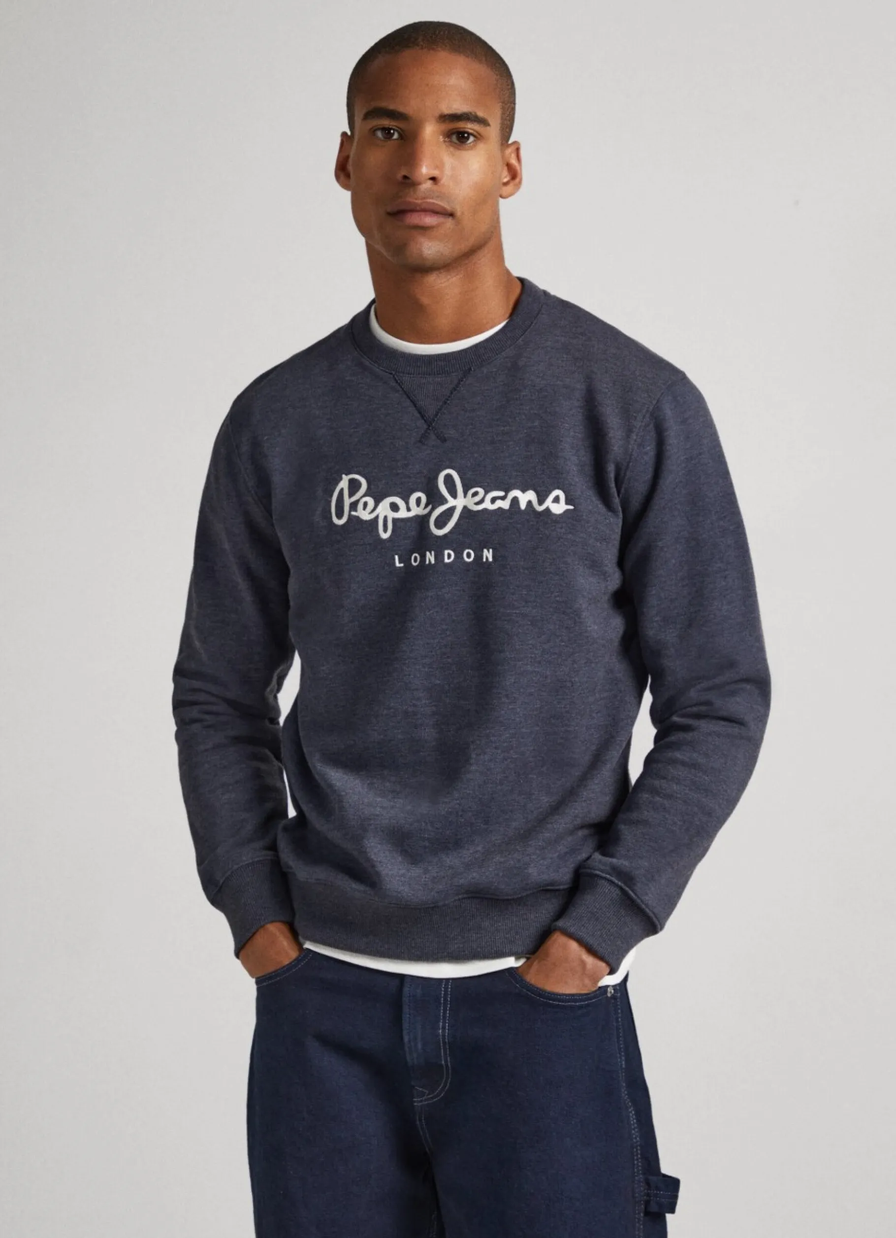 Men Pepe Jeans Embroidered Logo Sweatshirt
