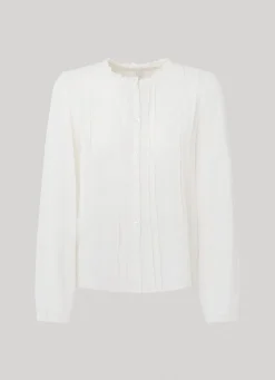Women Pepe Jeans Embroidered Romantic Cut Blouse