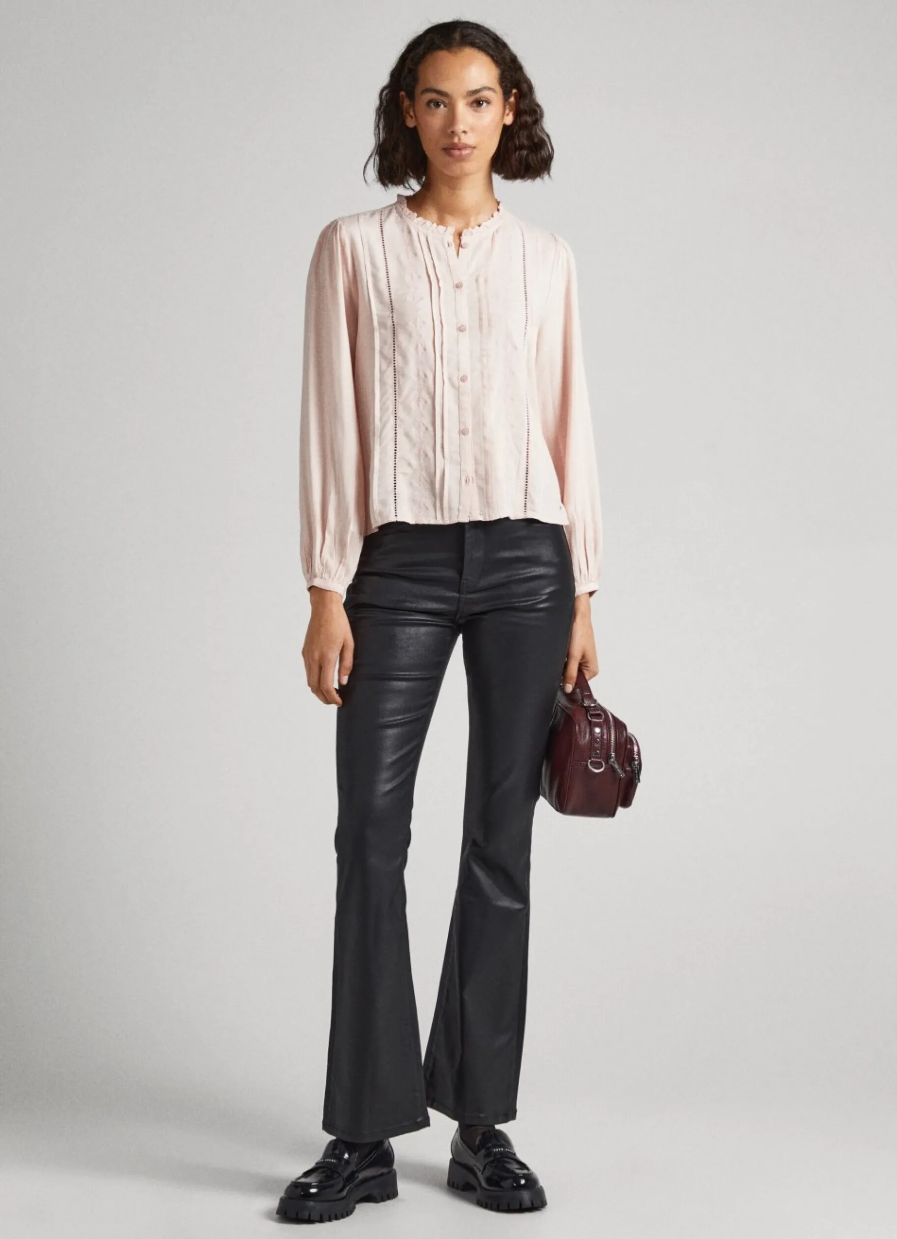 Women Pepe Jeans Embroidered Romantic Cut Blouse
