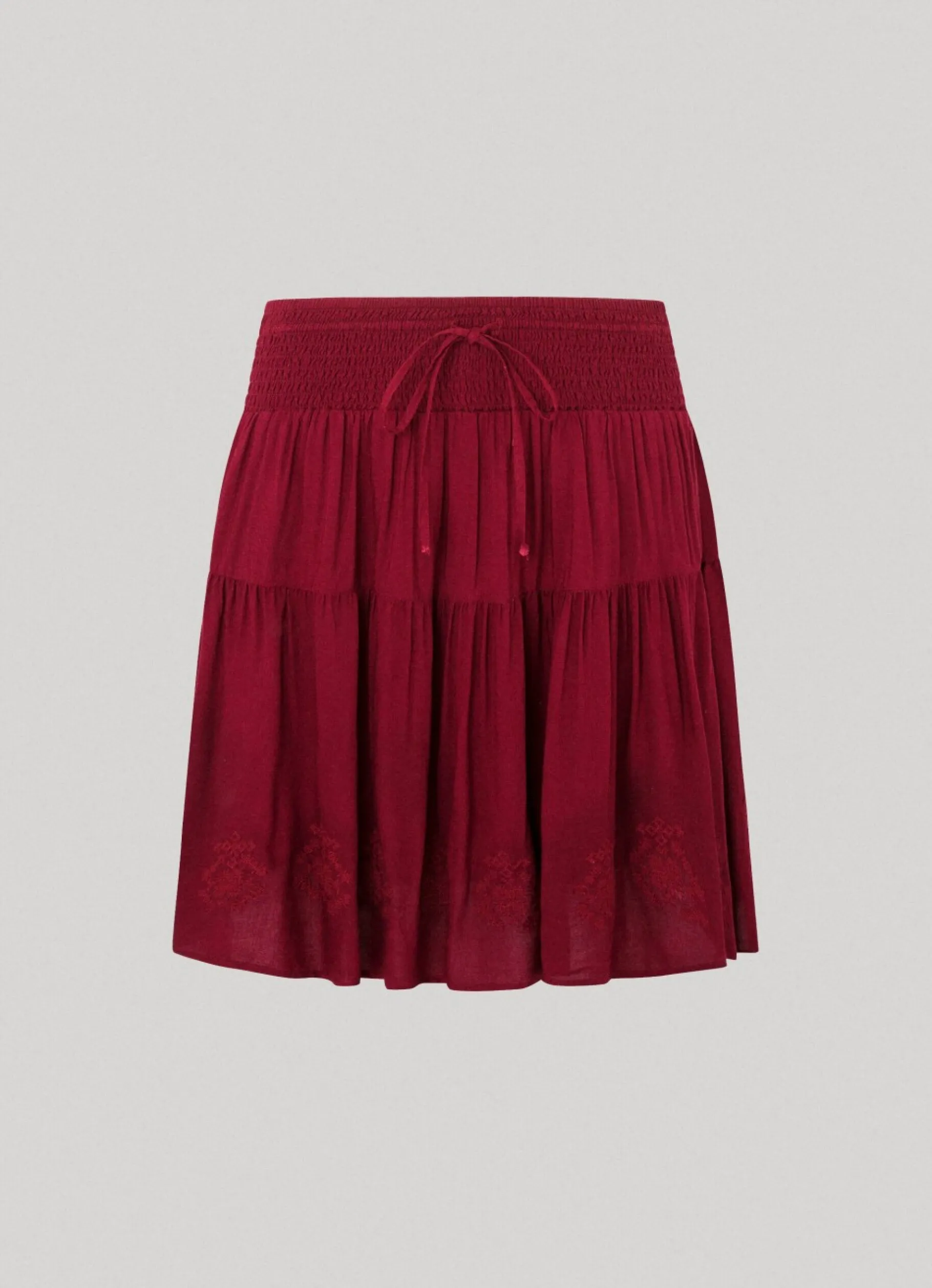 Women Pepe Jeans Embroidered Skirt At Hem