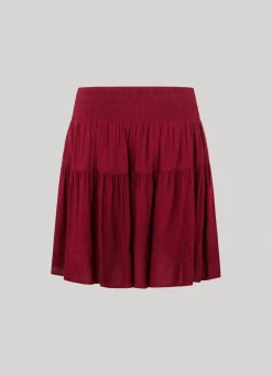 Women Pepe Jeans Embroidered Skirt At Hem