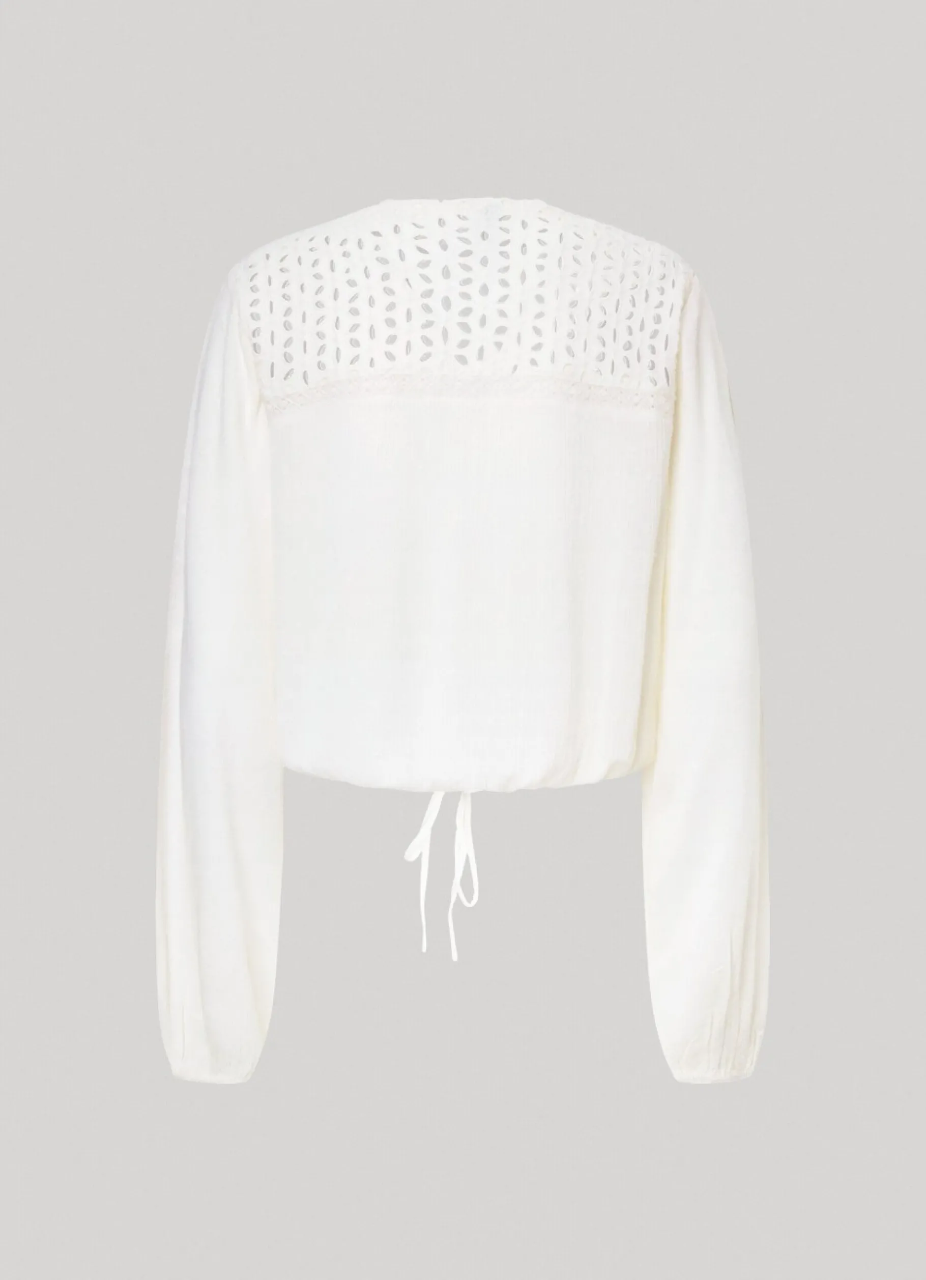 Women Pepe Jeans Eyelet Open Weave Blouse
