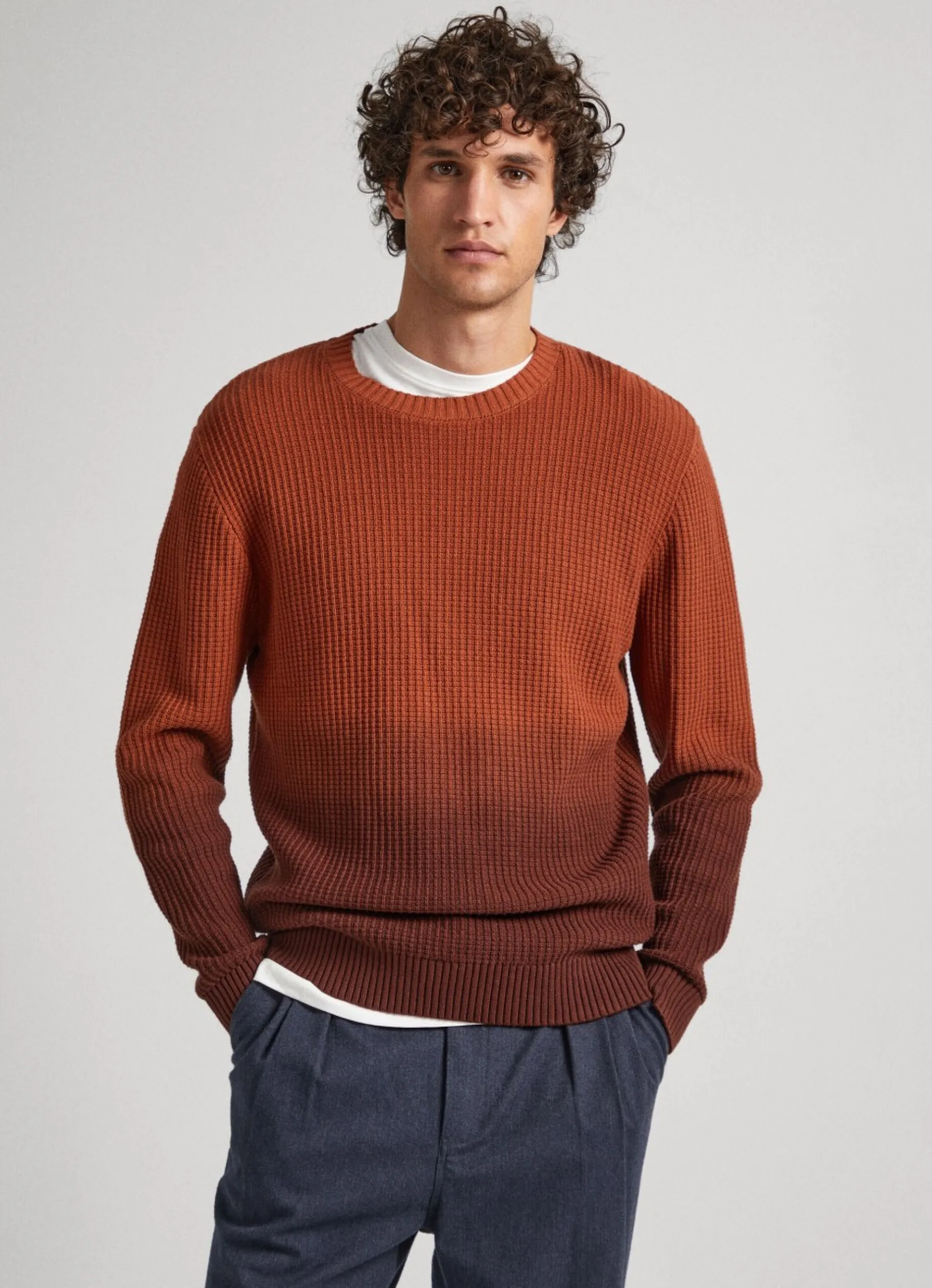 Men Pepe Jeans Fade Effect Colour Block Knit