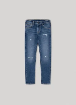 Boy Pepe Jeans Finly Skinny Fit Low-Rise Jeans