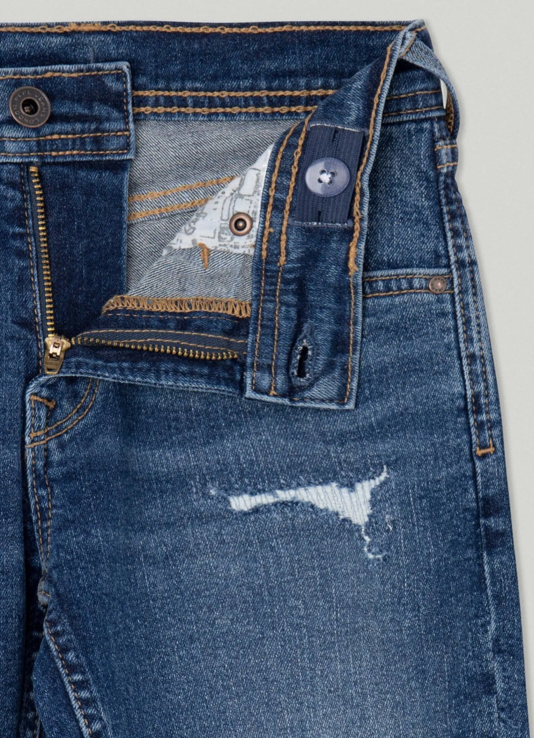 Boy Pepe Jeans Finly Skinny Fit Low-Rise Jeans