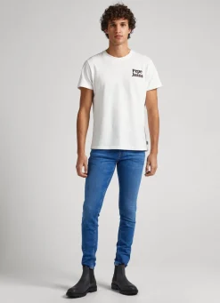 Men Pepe Jeans Finsbury Skinny Fit Low-Rise Jeans