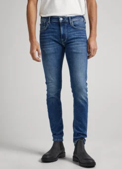 Men Pepe Jeans Finsbury Skinny Fit Low-Rise Jeans