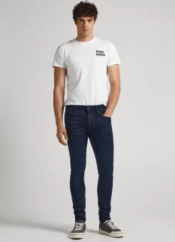 Men Pepe Jeans Finsbury Skinny Fit Low-Rise Jeans
