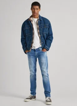 Men Pepe Jeans Finsbury Skinny Fit Low-Rise Jeans