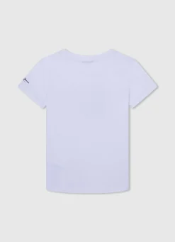 Boy Pepe Jeans Flag Logo Cotton T-Shirt