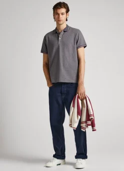 Men Pepe Jeans Flag Logo Polo Shirt