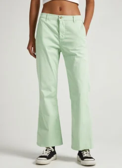 Women Pepe Jeans Flare Fit Chino Trousers