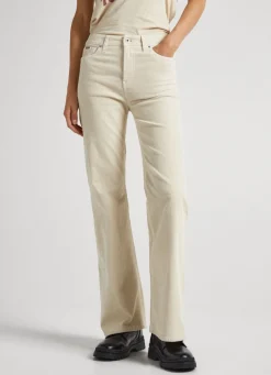 Women Pepe Jeans Flared Corduroy Trousers