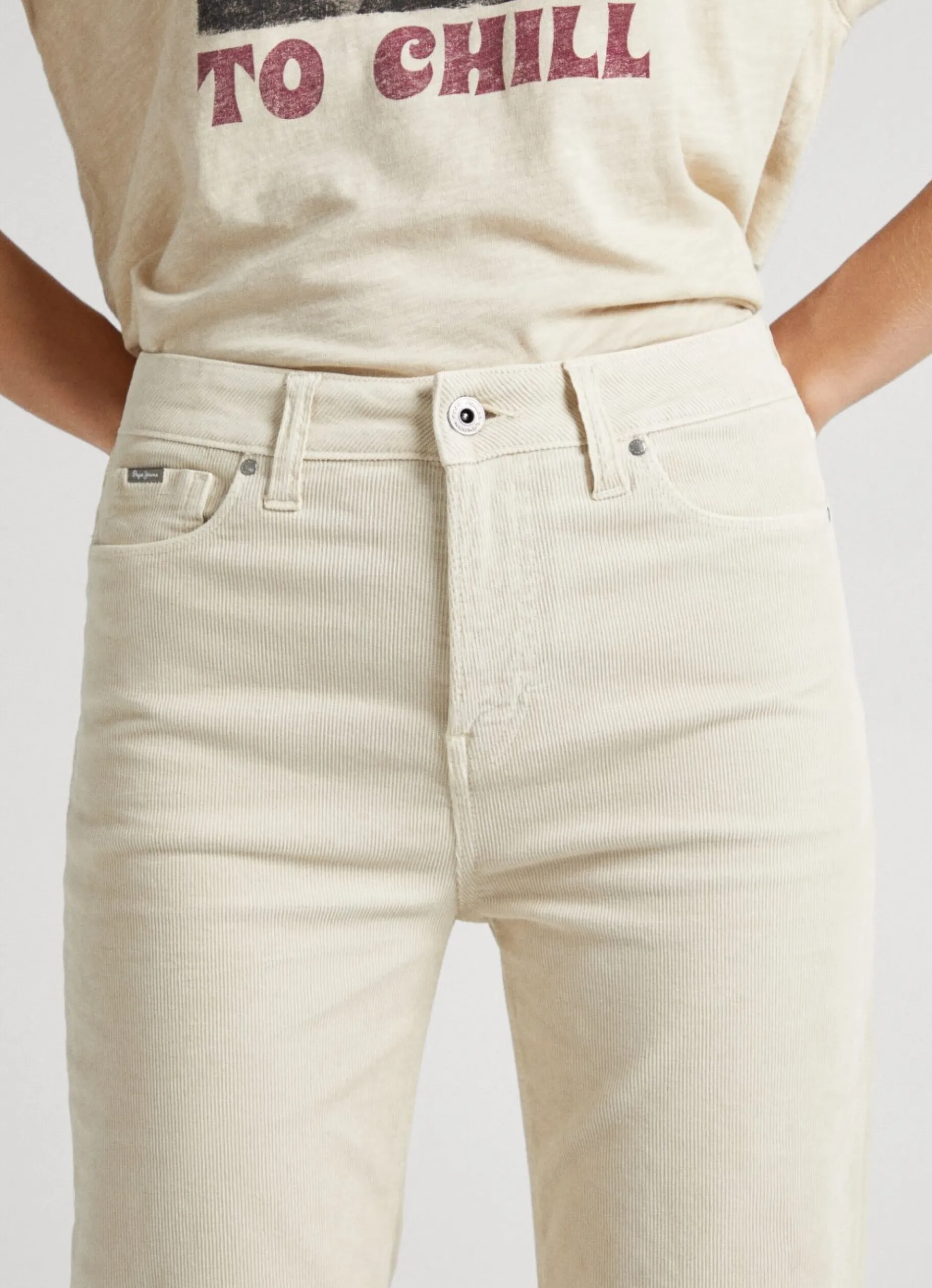 Women Pepe Jeans Flared Corduroy Trousers