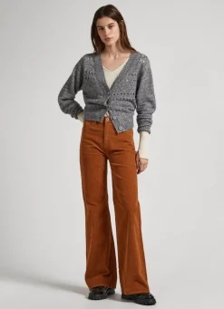 Women Pepe Jeans Flared Corduroy Trousers
