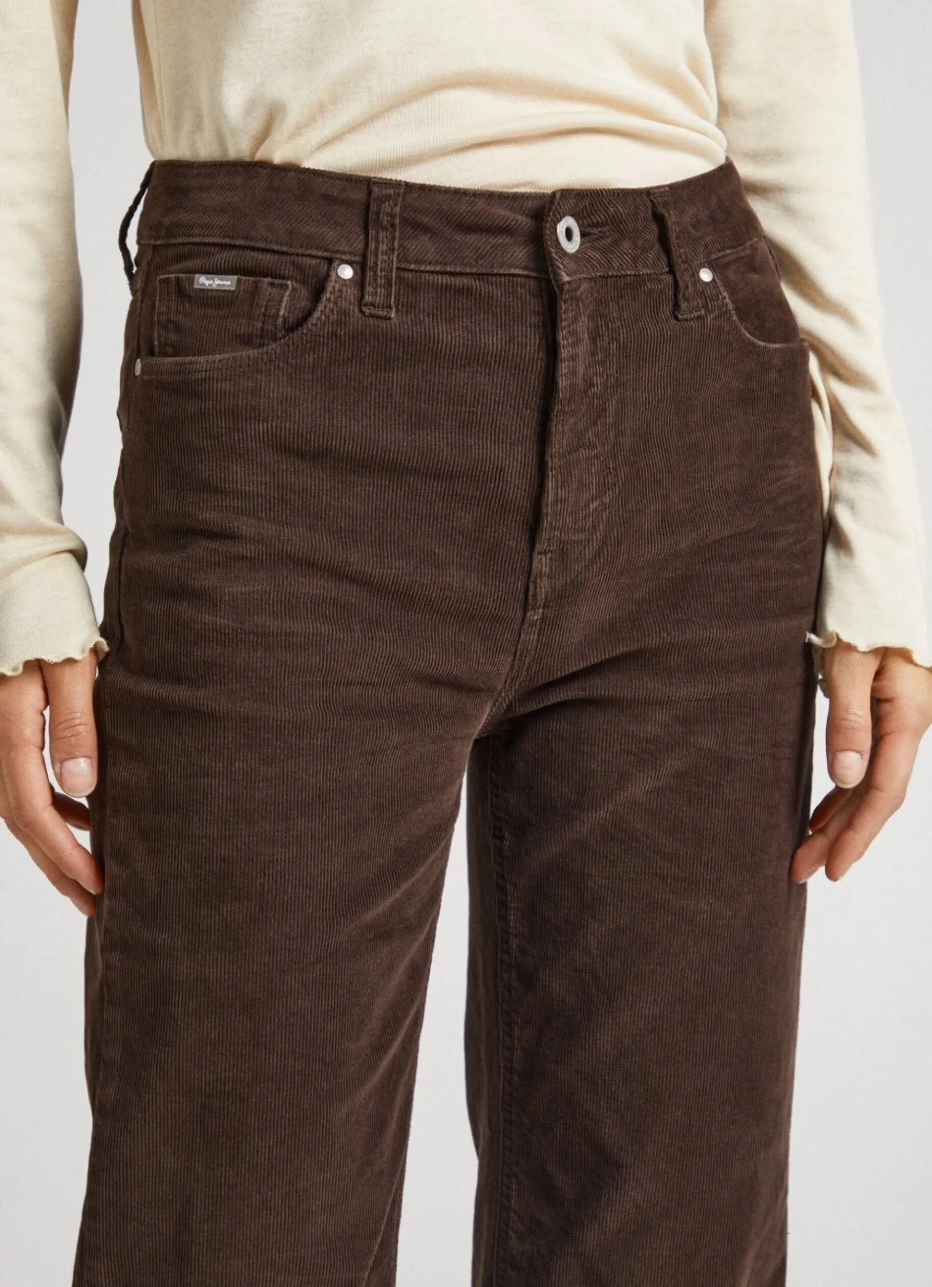 Women Pepe Jeans Flared Corduroy Trousers
