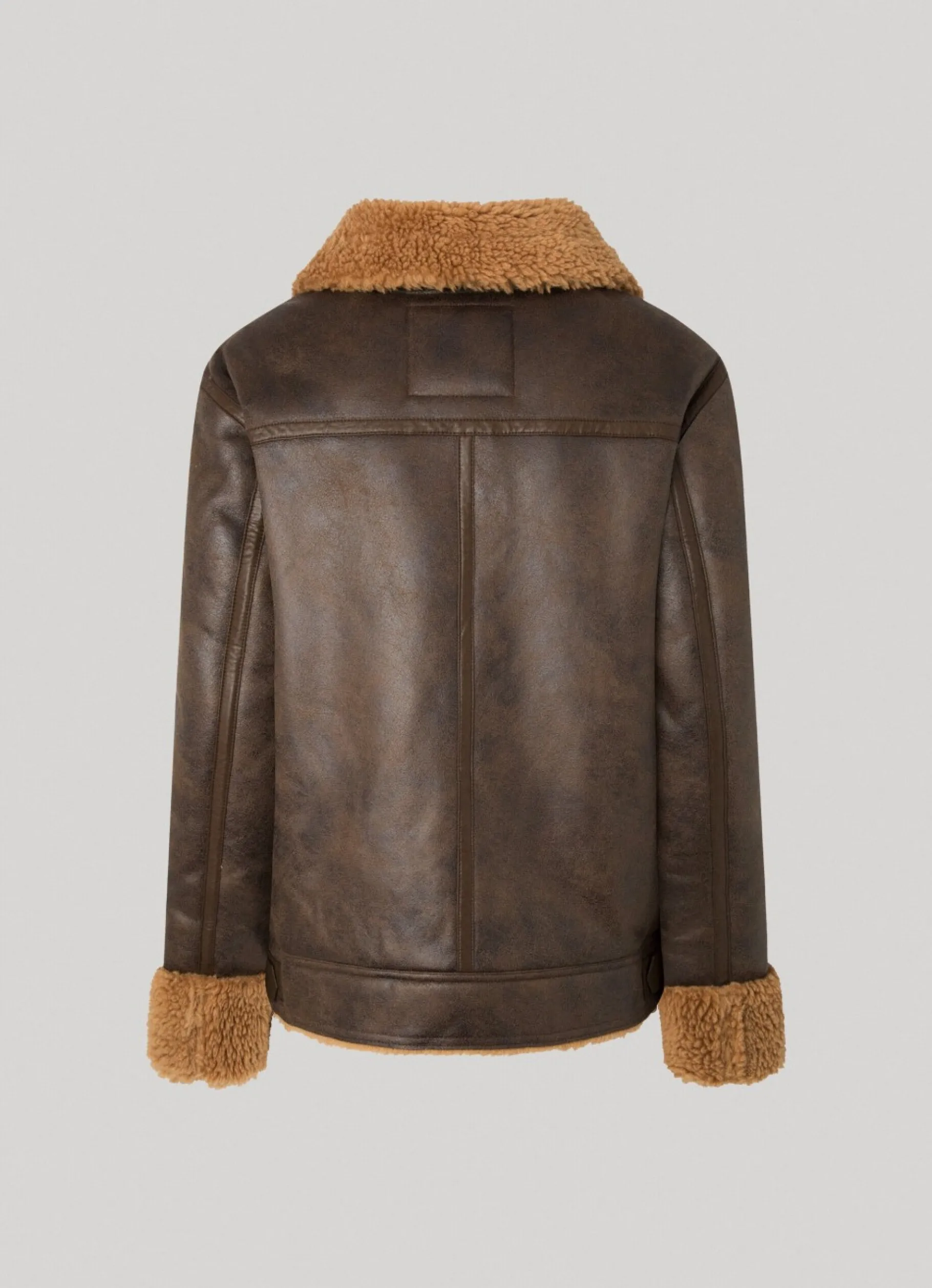 Women Pepe Jeans Fleece Lined Biker Jacket