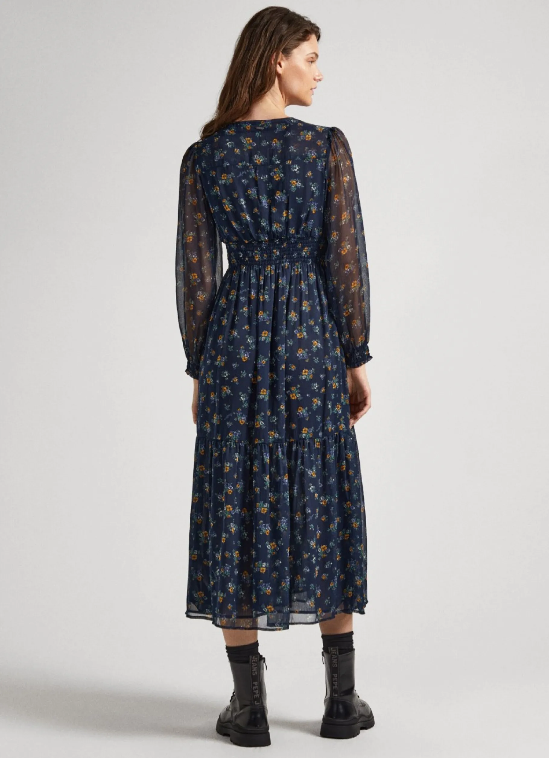Women Pepe Jeans Floral Chiffon Dress
