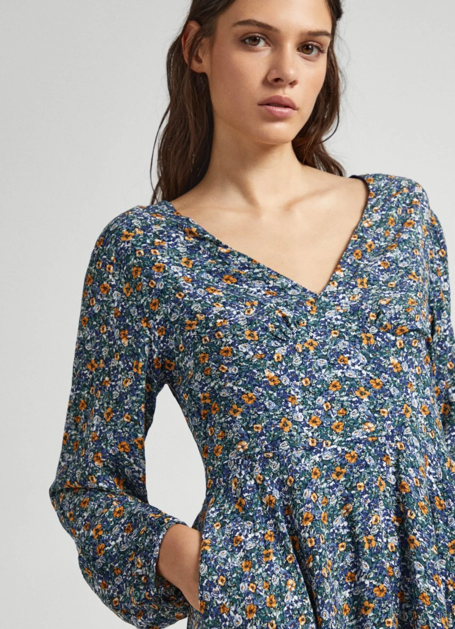 Women Pepe Jeans Floral Dobby Dress
