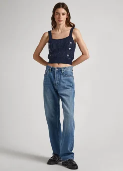 Women Pepe Jeans Floral Knit Top