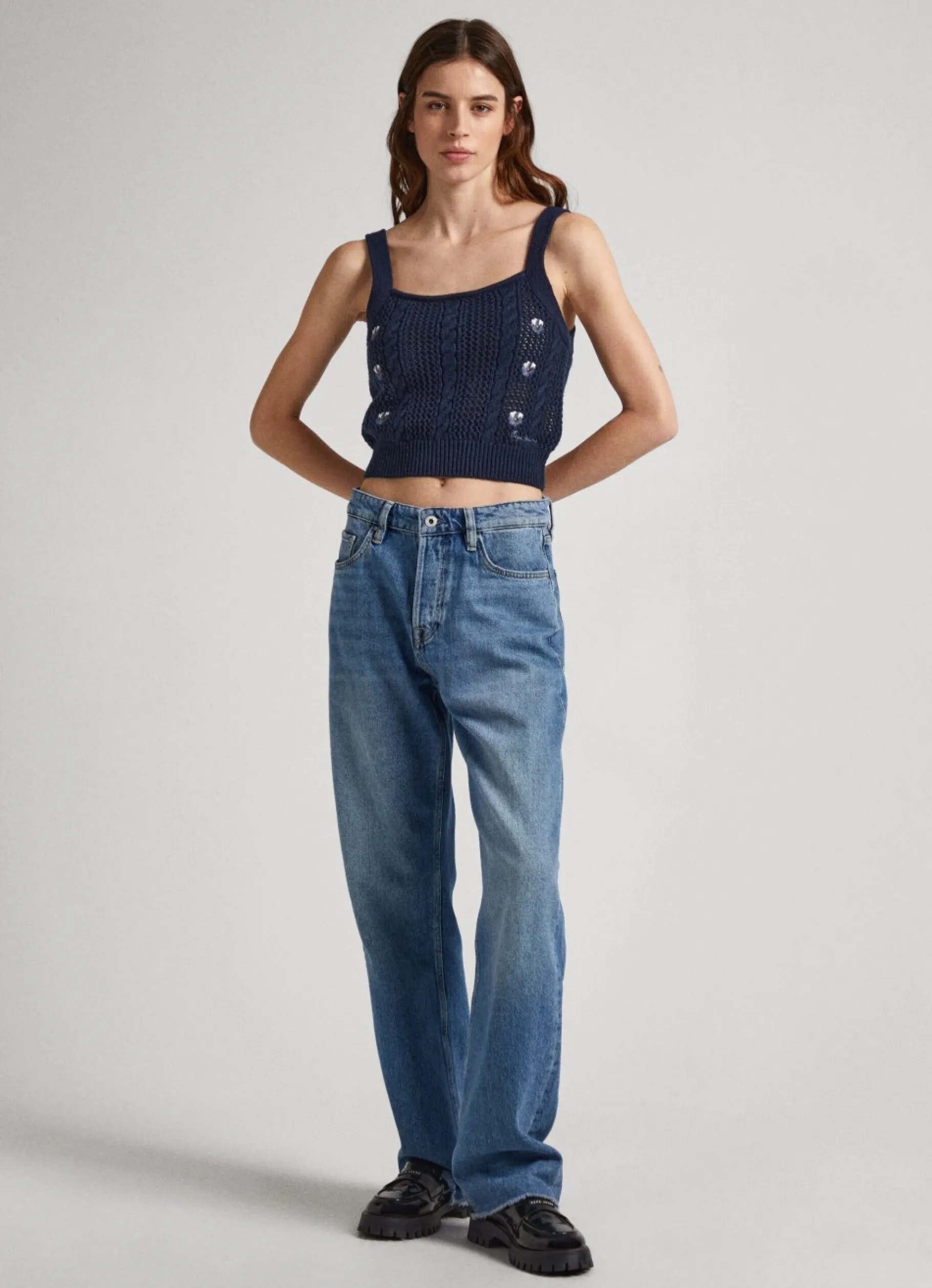 Women Pepe Jeans Floral Knit Top