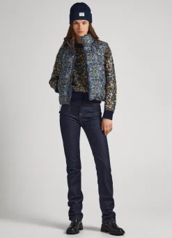 Women Pepe Jeans Floral Padded Waistcoat
