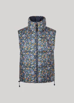 Women Pepe Jeans Floral Padded Waistcoat