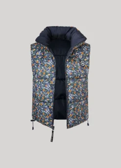 Women Pepe Jeans Floral Padded Waistcoat