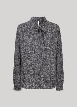 Women Pepe Jeans Floral Print Blouse With Tie Neck