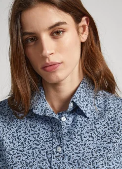 Women Pepe Jeans Floral Print Cotton Shirt