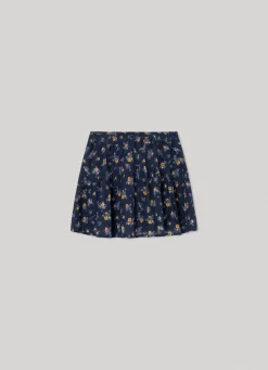 Girl Pepe Jeans Floral Print Cotton Skirt