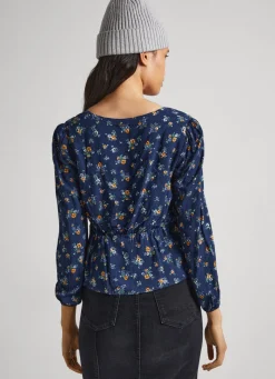 Women Pepe Jeans Floral Print Dobby Blouse