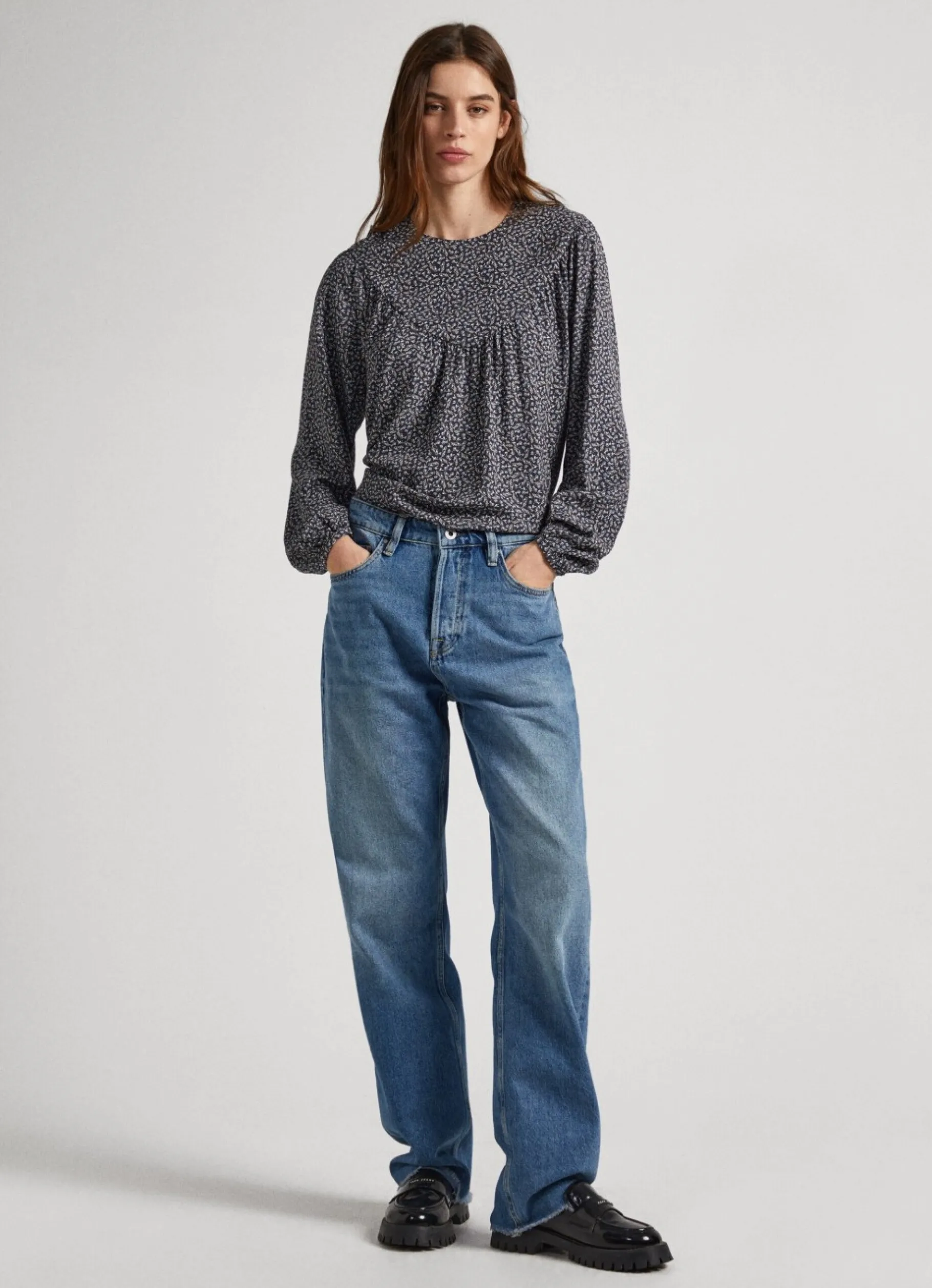 Women Pepe Jeans Floral Print Dobby Blouse