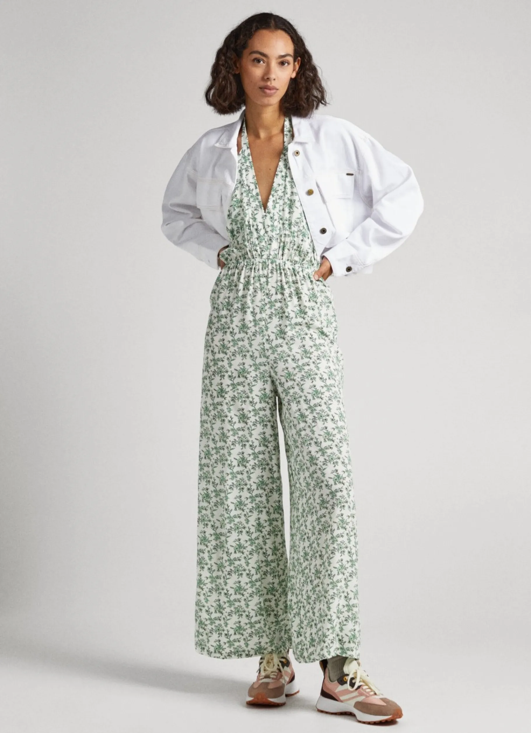 Women Pepe Jeans Floral Print Jumpsuit