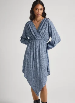 Women Pepe Jeans Floral Print Lurex Dress