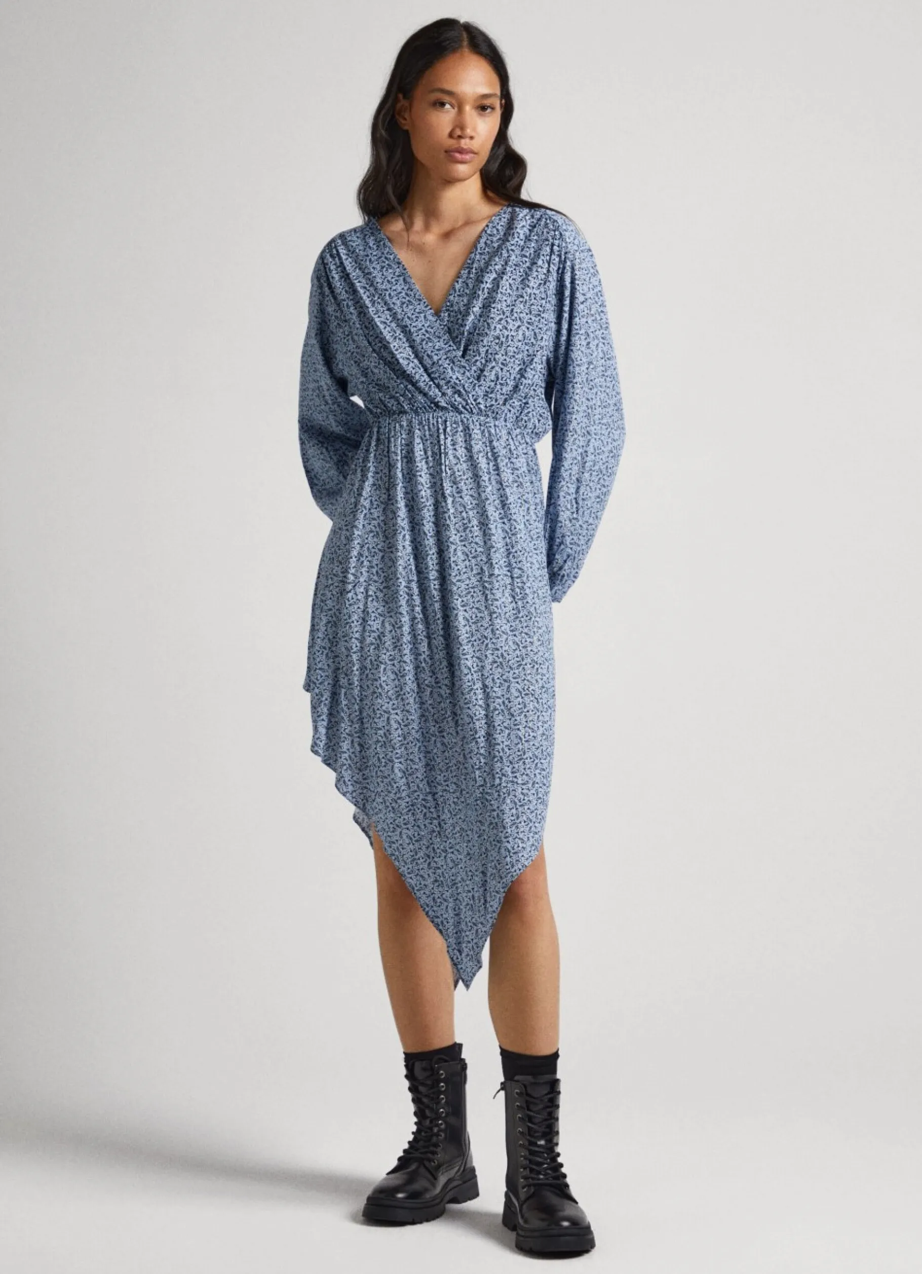 Women Pepe Jeans Floral Print Lurex Dress